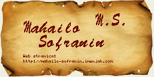 Mahailo Sofranin vizit kartica